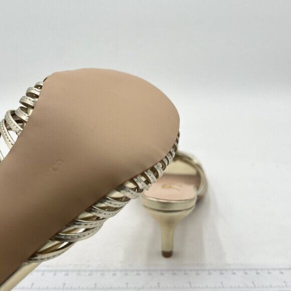 FYS Women Slip on Low Kitten Heel Mules Open Toe Dress Slide Sandals Party Prom - Picture 6 of 8